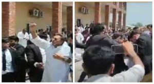 Bushra Bibi’s ex-husband Khawar Maneka roughed up by PTI lawyers in Islamabad